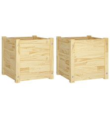 Sodo loveliai, 2vnt., 40x40x40cm, pušies medienos masyvas