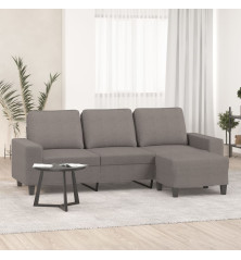 Trivietė sofa su pakoja, taupe spalvos, 180cm, audinys