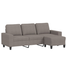 Trivietė sofa su pakoja, taupe spalvos, 180cm, audinys