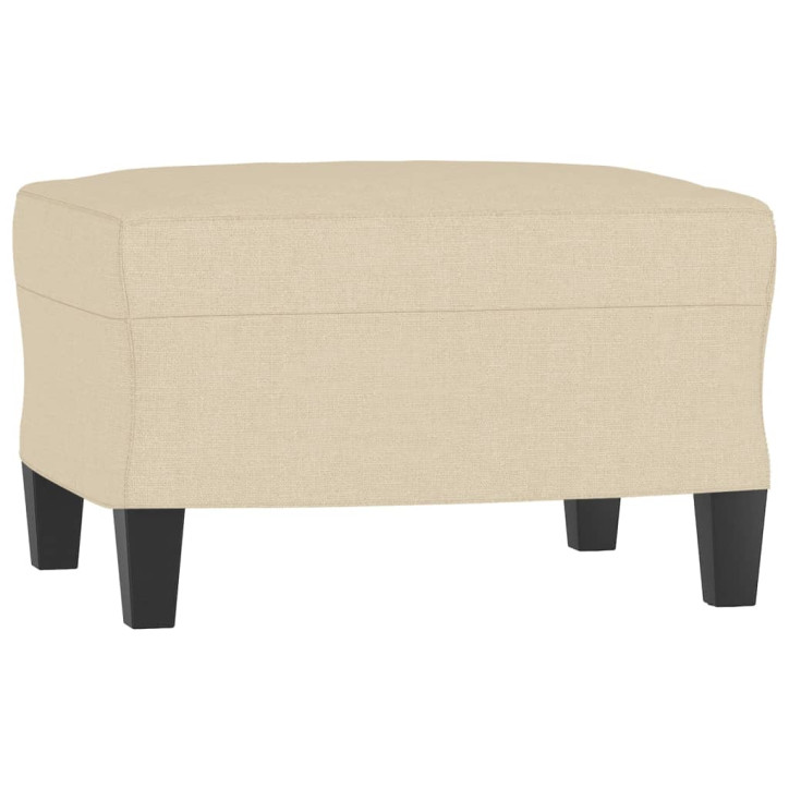 Trivietė sofa su pakoja, kreminės spalvos, 180cm, audinys