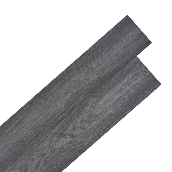 Grindų plokštės, juodos ir baltos spalvos, PVC, 2,51m², 2mm