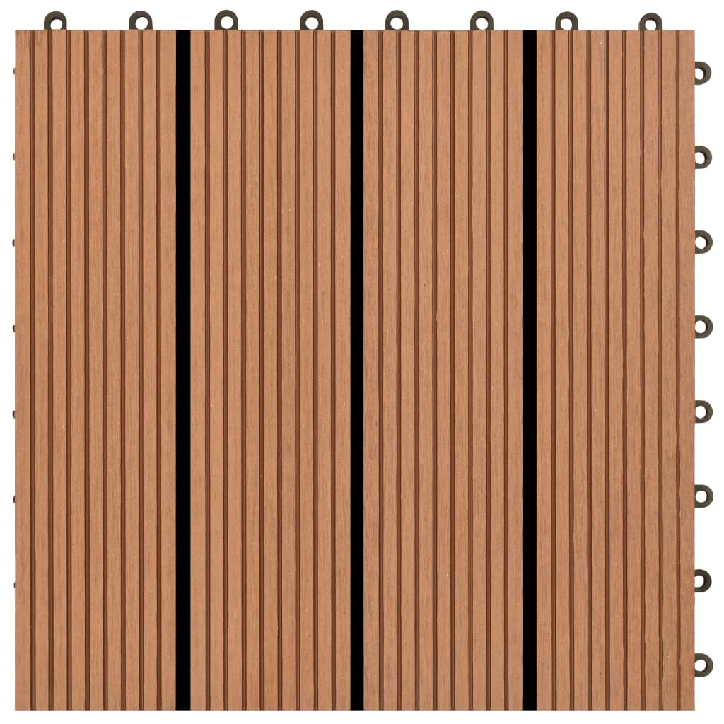 Rudos WPC Plytelės, 30x30cm, 11 vnt., 1 m2