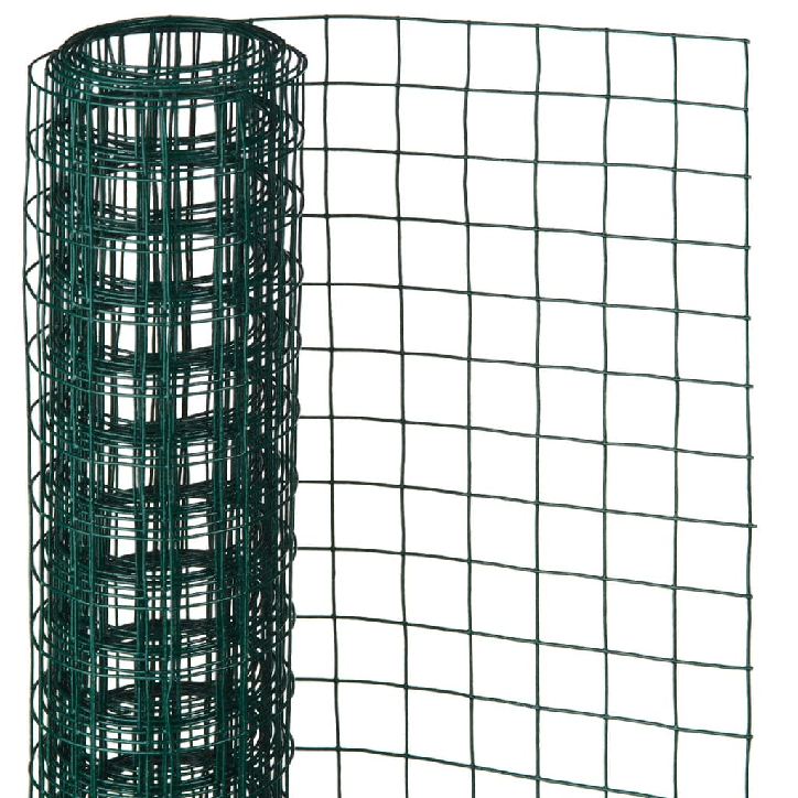 Nature Vielinis tinklas, žalias, 1x5m, plastiku dengtas plienas, 13mm