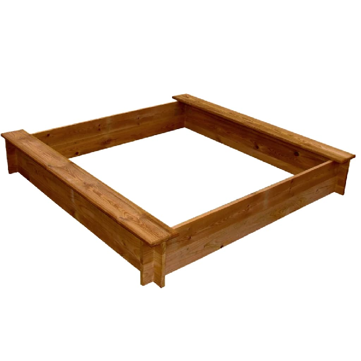 Smėlio dėžė, mediena, kvadratinė