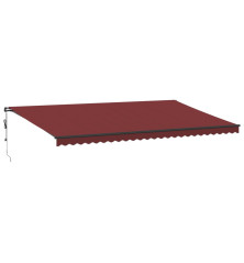 Automatinė ištraukiama markizė su LED, bordo spalvos, 600x350cm