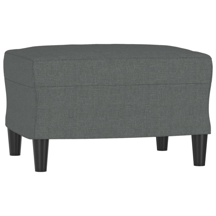 Trivietė sofa su pakoja, tamsiai pilkos spalvos, 180cm, audinys