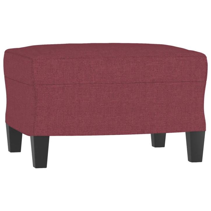 Trivietė sofa su pakoja, raudonojo vyno spalvos, 180cm, audinys