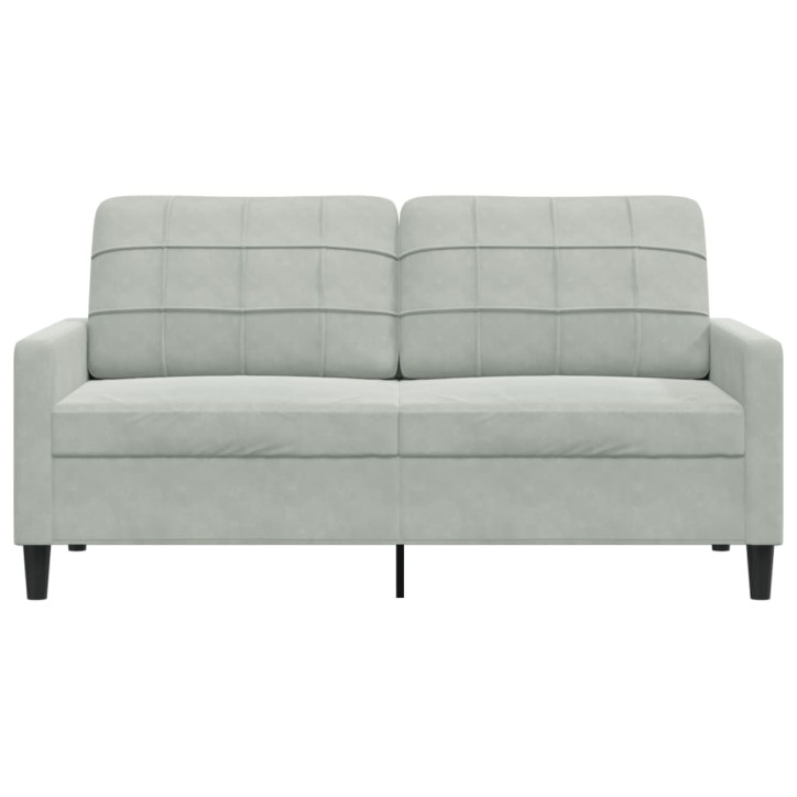 Dvivietė sofa, šviesiai pilkos spalvos, 140cm, aksomas