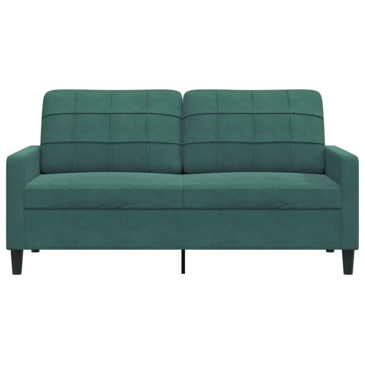 Dvivietė sofa, tamsiai žalios spalvos, 140cm, aksomas