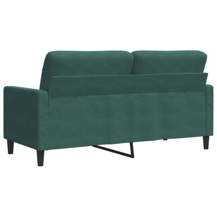 Dvivietė sofa, tamsiai žalios spalvos, 140cm, aksomas