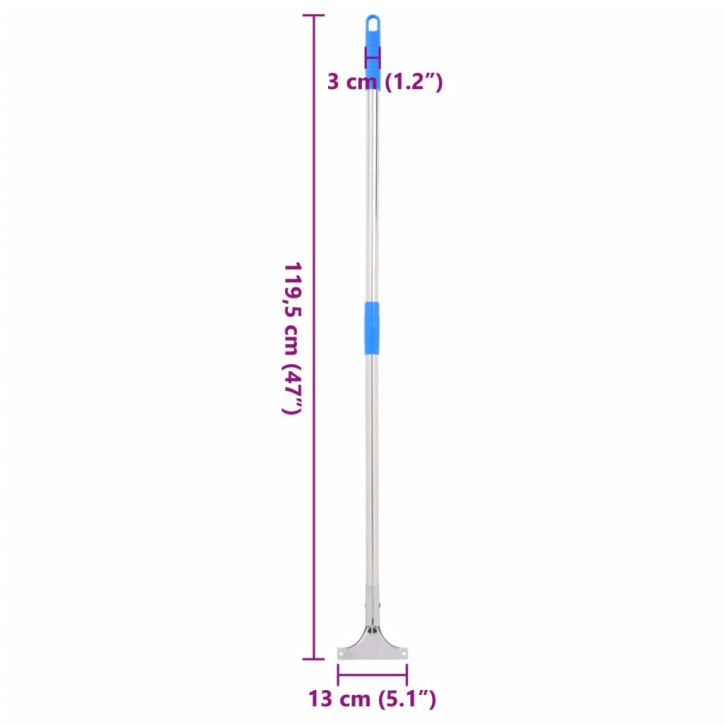 grindų valytuvo rankena ,119,5cm, plienas ir plastikas