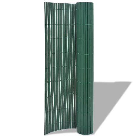 Dvipusė sodo tvora, žalia, 90x300cm, PVC