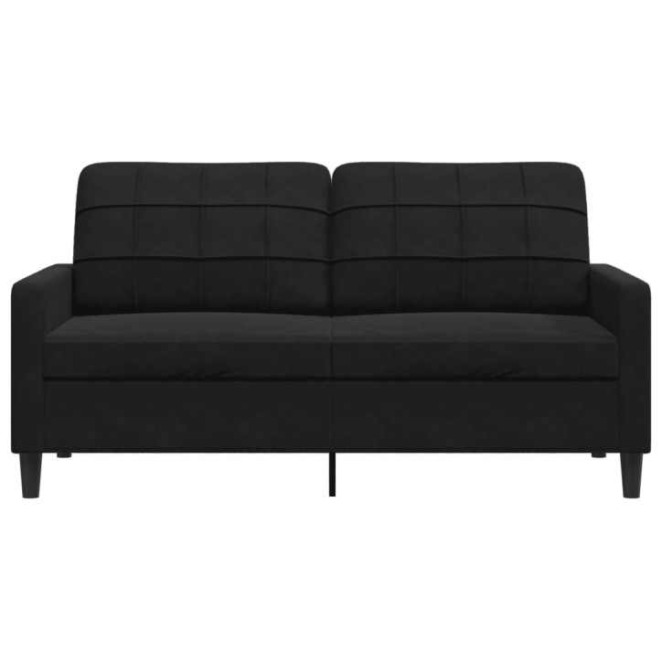 Dvivietė sofa, juodos spalvos, 140cm, aksomas