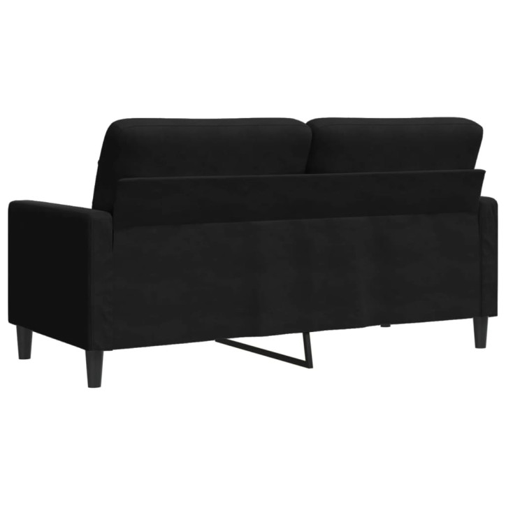 Dvivietė sofa, juodos spalvos, 140cm, aksomas