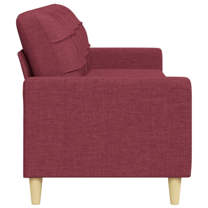 Trivietė sofa, raudonojo vyno spalvos, 180cm, audinys