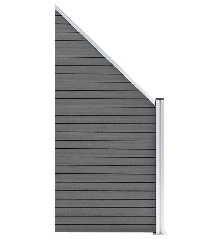 Tvoros plokštė, pilkos spalvos, 95x(105-180) cm, WPC