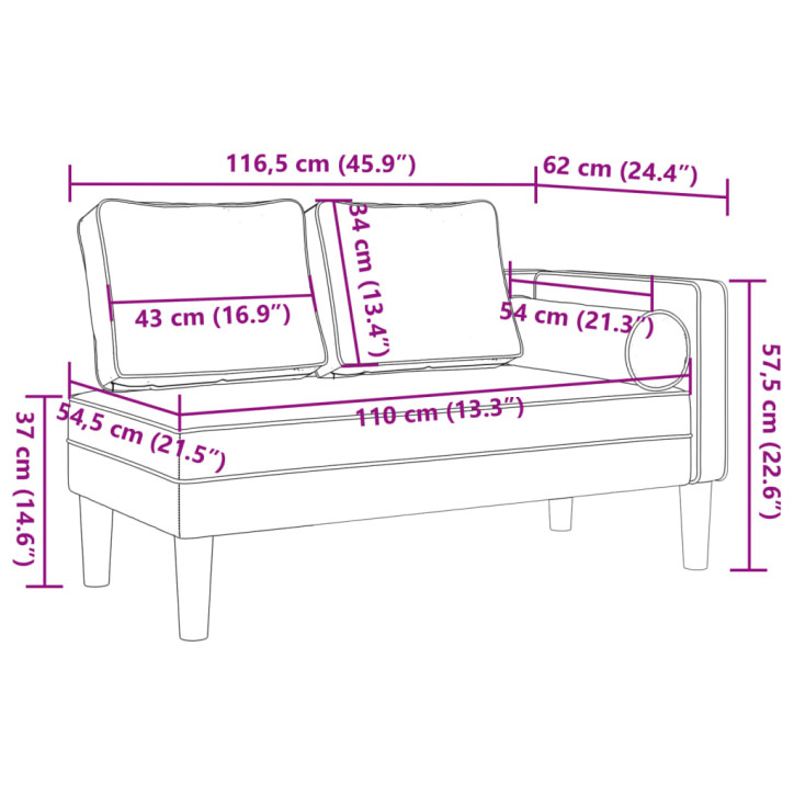 Poilsio sofa su ilga pagalve, raudonojo vyno spalvos, audinys