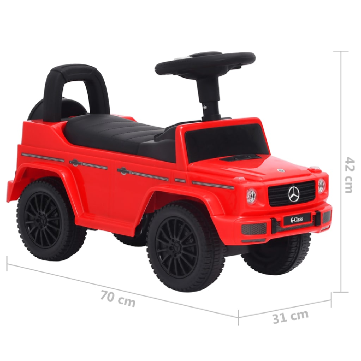 Paspiriamas vaikiškas automobilis Mercedes-Benz G63, raudonas