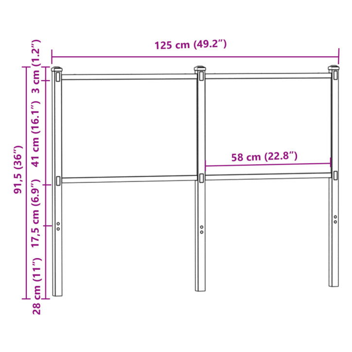 Galvūgalis, sonoma ąžuolo spalvos, 120cm, mediena ir plienas