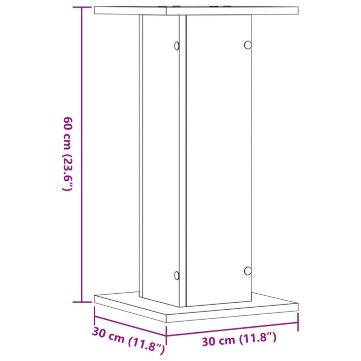 Stovai augalams, 2vnt., sendintos medienos, 30x30x60cm, mediena