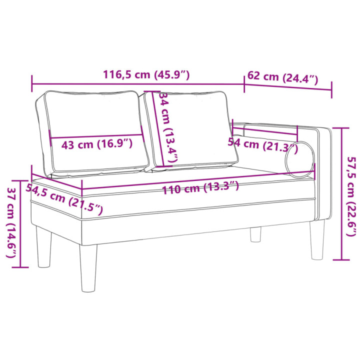 Poilsio sofa su pagalvėmis, kreminė, dirbtinė oda