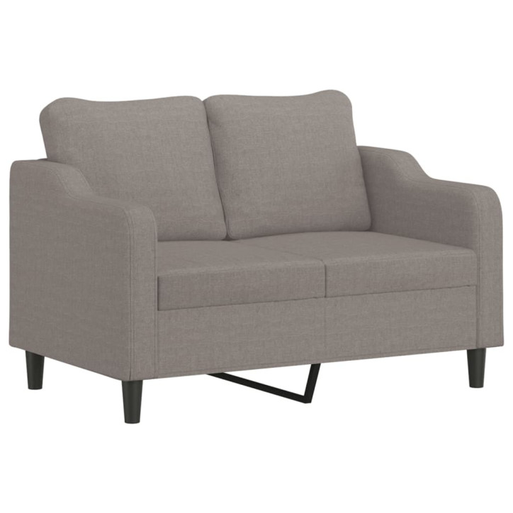 Dvivietė sofa su pagalvėlėmis, taupe spalvos, 120cm, audinys