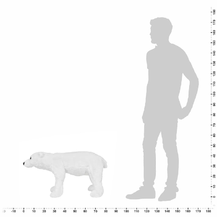 Pastatomas pliušinis žaislas poliarinė meška, balta, XXL