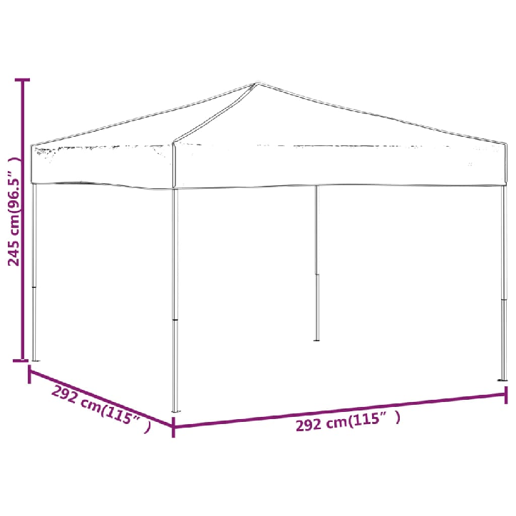 Sulankstoma proginė palapinė, taupe spalvos, 3x3m