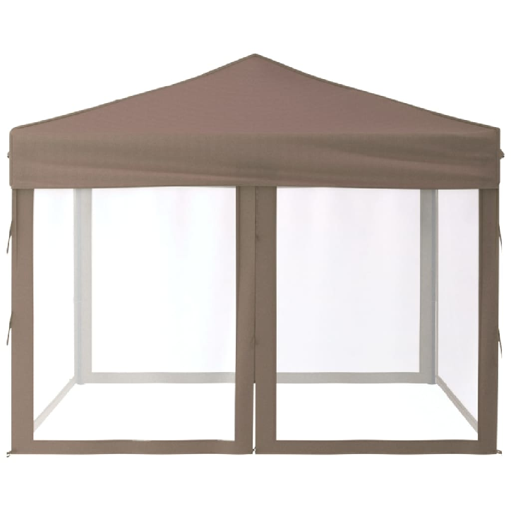 Proginė palapinė su šoninėmis sienomis, taupe, 3x3m