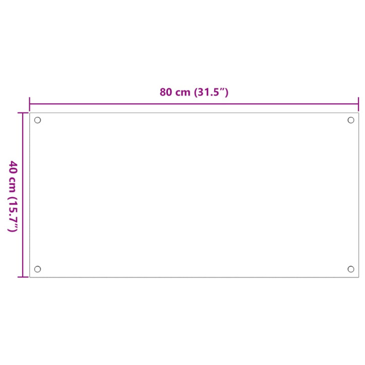 Virtuvės sienelės, 2vnt., juodos, 80x40cm, grūdintas stiklas