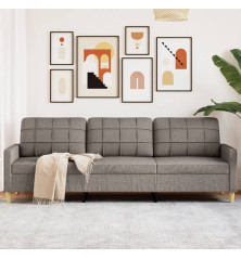 Trivietė sofa, taupe spalvos, 180cm, audinys