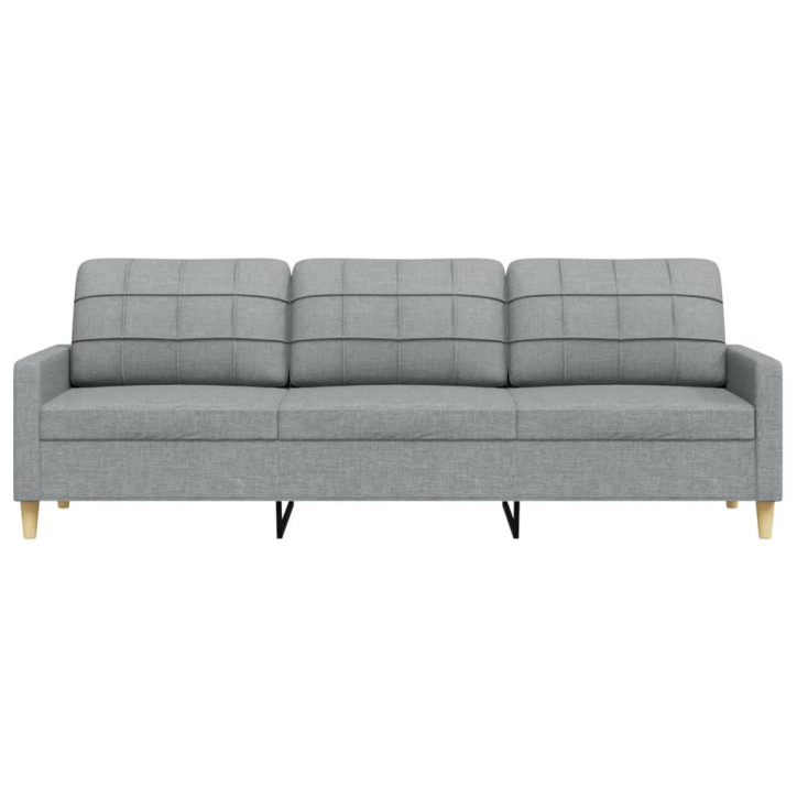 Trivietė sofa, šviesiai pilkos spalvos, 210cm, audinys