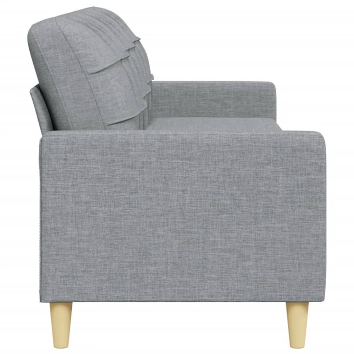 Trivietė sofa, šviesiai pilkos spalvos, 210cm, audinys