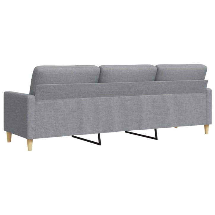 Trivietė sofa, šviesiai pilkos spalvos, 210cm, audinys