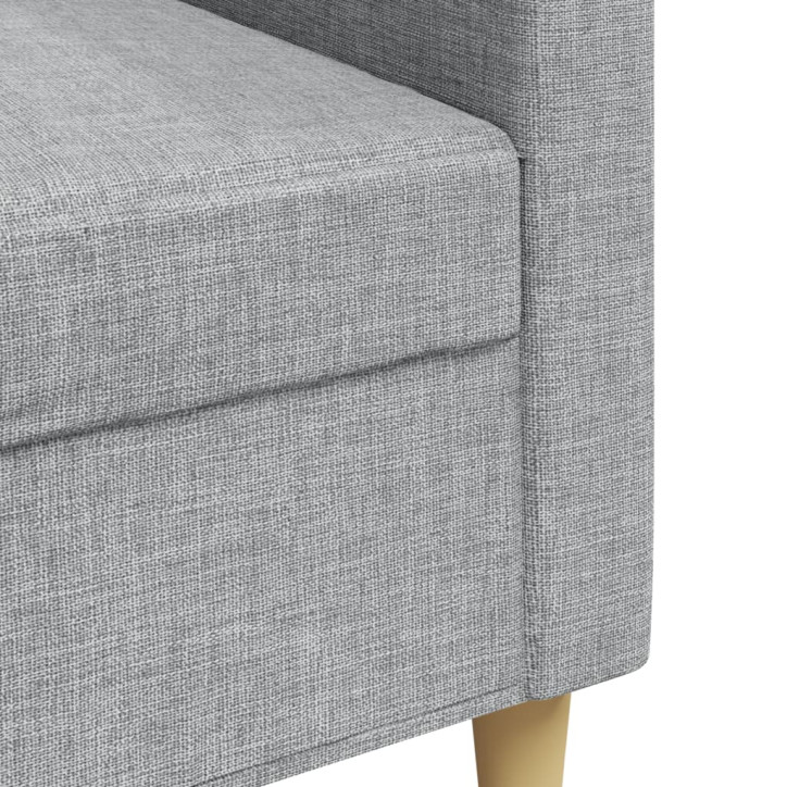 Trivietė sofa, šviesiai pilkos spalvos, 210cm, audinys