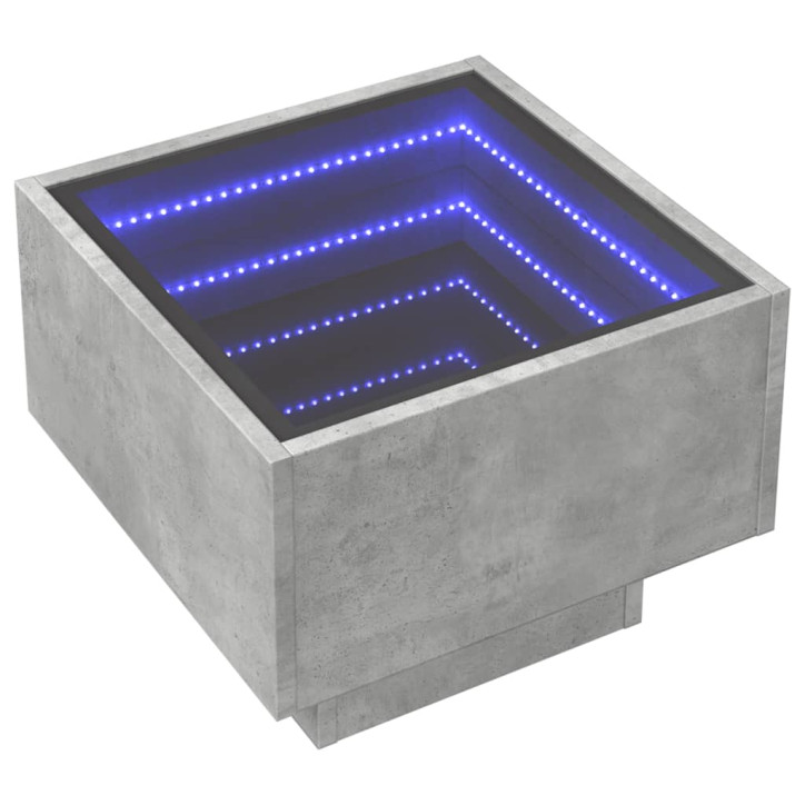 Naktinis staliukas su Infinity LED, betono, 40x40x30cm