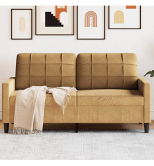 Dvivietė sofa, rudos spalvos, 140cm, aksomas