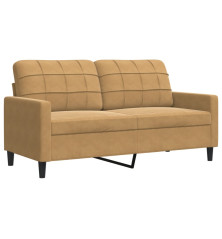 Dvivietė sofa, rudos spalvos, 140cm, aksomas