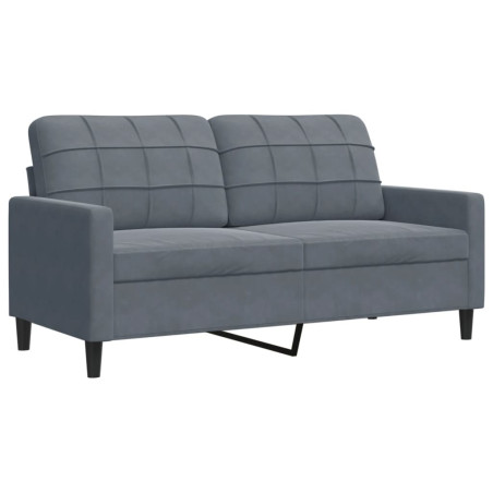 Dvivietė sofa, tamsiai pilkos spalvos, 140cm, aksomas