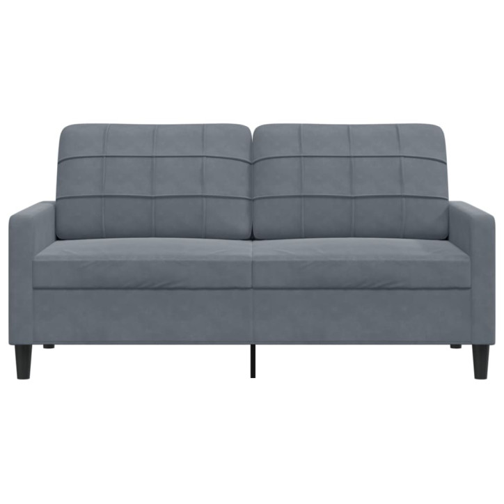 Dvivietė sofa, tamsiai pilkos spalvos, 140cm, aksomas