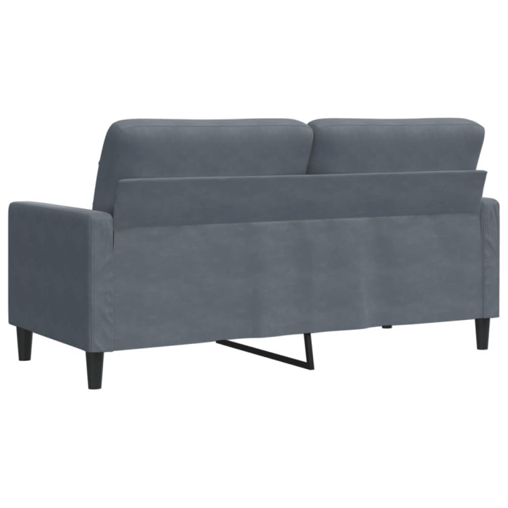 Dvivietė sofa, tamsiai pilkos spalvos, 140cm, aksomas