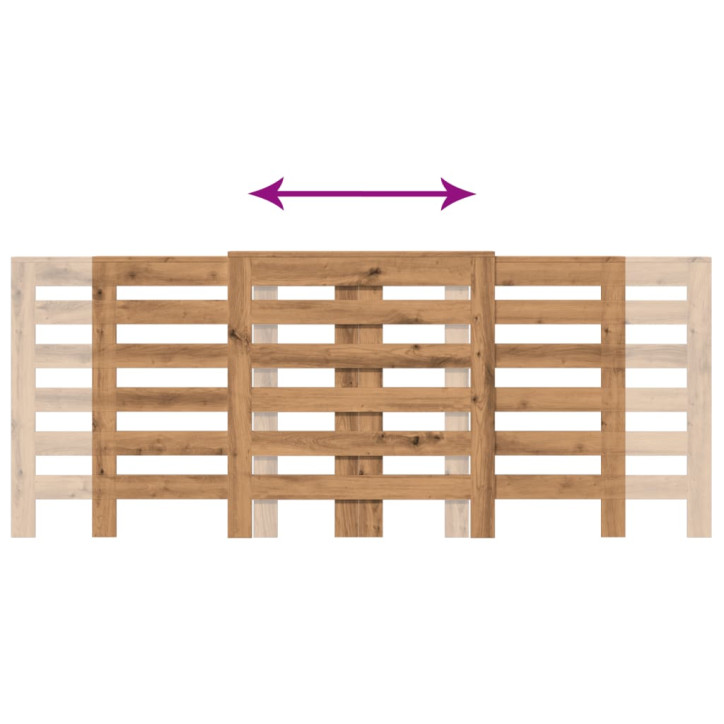 Radiatoriaus uždangalas, ąžuolo, 205x21,5x83,5cm, mediena