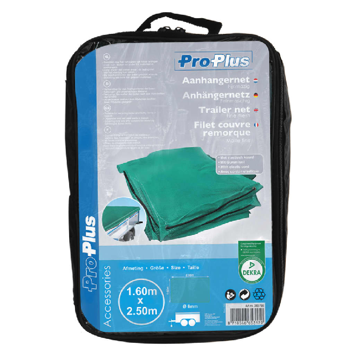 ProPlus Smulkus tinklas priekabai su elastine virve, 1,6x2,5m, 340766