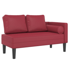 Poilsio sofa su pagalvėmis, vyno, dirbtinė oda