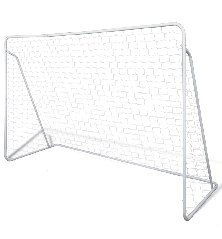 Futbolo vartai su tinkl., 2 vnt., 240x90x150 cm, plienas