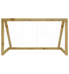 Futbolo vartai su tinklu, 160x100x80cm, impregnuota pušis