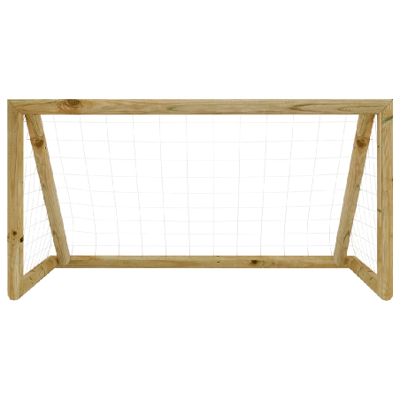 Futbolo vartai su tinklu, 120x80x60cm, impregnuota pušis