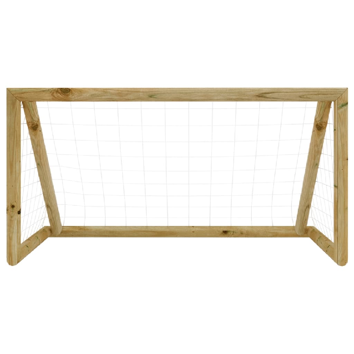 Futbolo vartai su tinklu, 120x80x60cm, impregnuota pušis