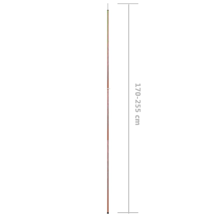 Teleskopinis palapinės strypas, 170-255cm ilgio, plienas