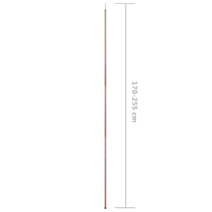 Teleskopiniai palapinės strypai, 2vnt., 170-255cm, plienas